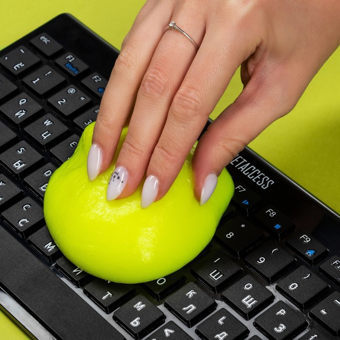 Автомобильный очиститель гель-слайм «лизун» Grand Caratt, желтый, 100 г