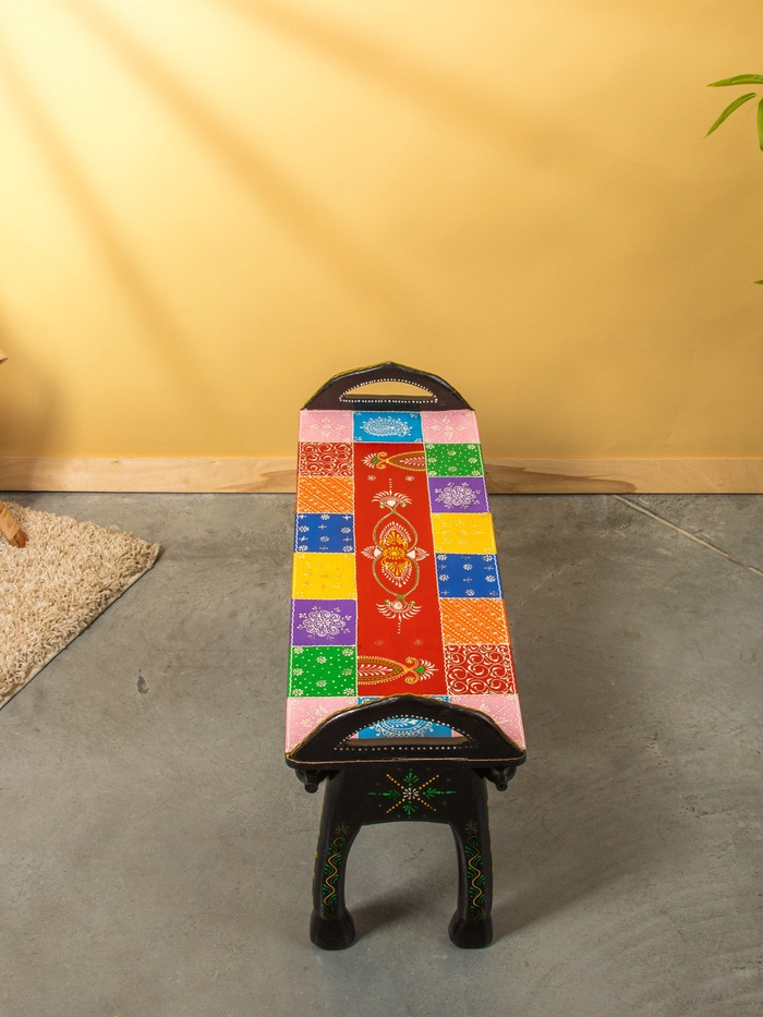 Лавка «Краски Индии», 89×30×45 см, дерево