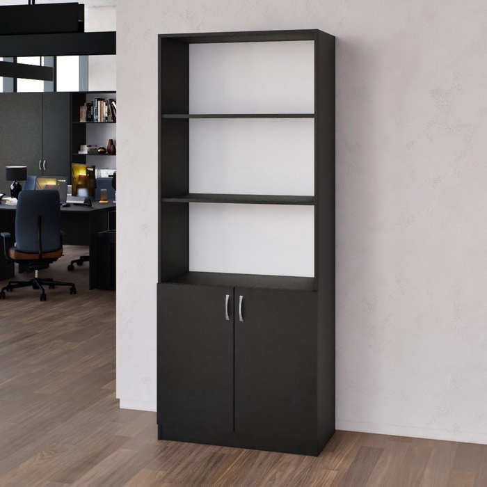 Шкаф комбинированный «Клик Мебель. Джамп», 800×410×1980 мм, цвет чёрный