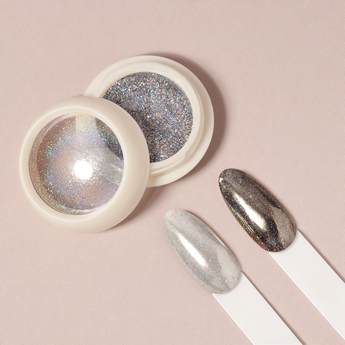 Втирка для ногтей, с аппликатором, голографическая