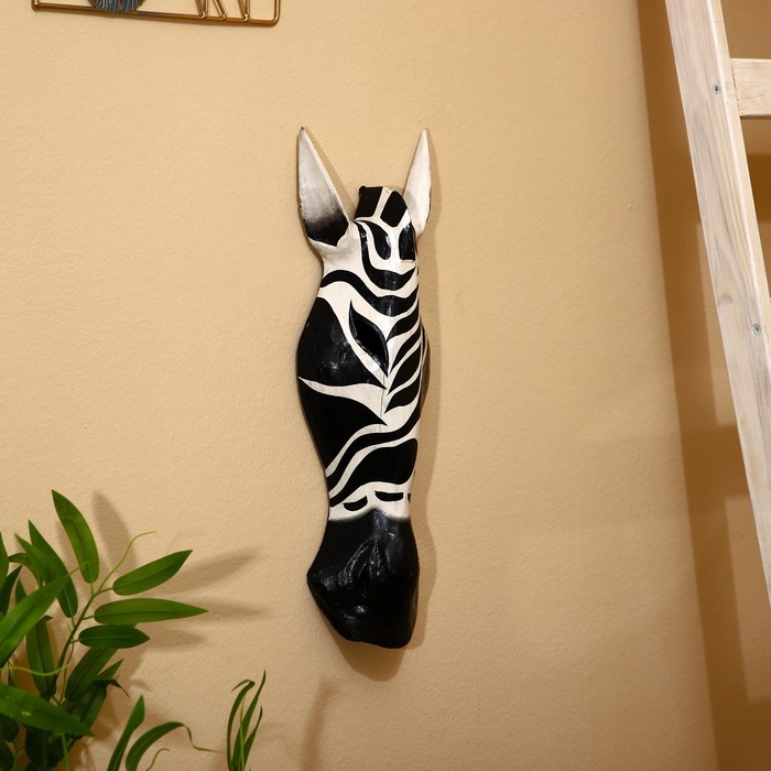 Маска «Зебра, 50 см, дерево албезия