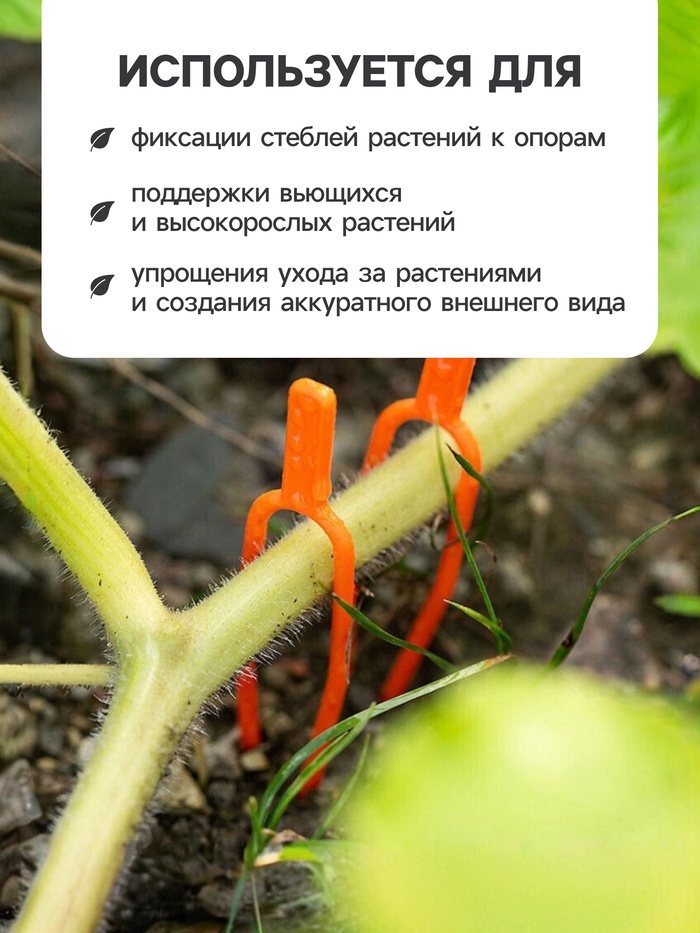 Зажим для растений, набор 20 шт., пластик, Greengo