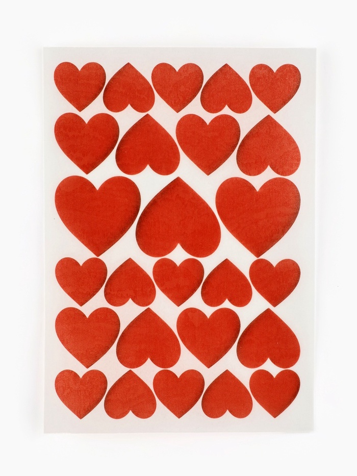 Вафельные картинки для украшения десертов и тортов «Сердечки», А5