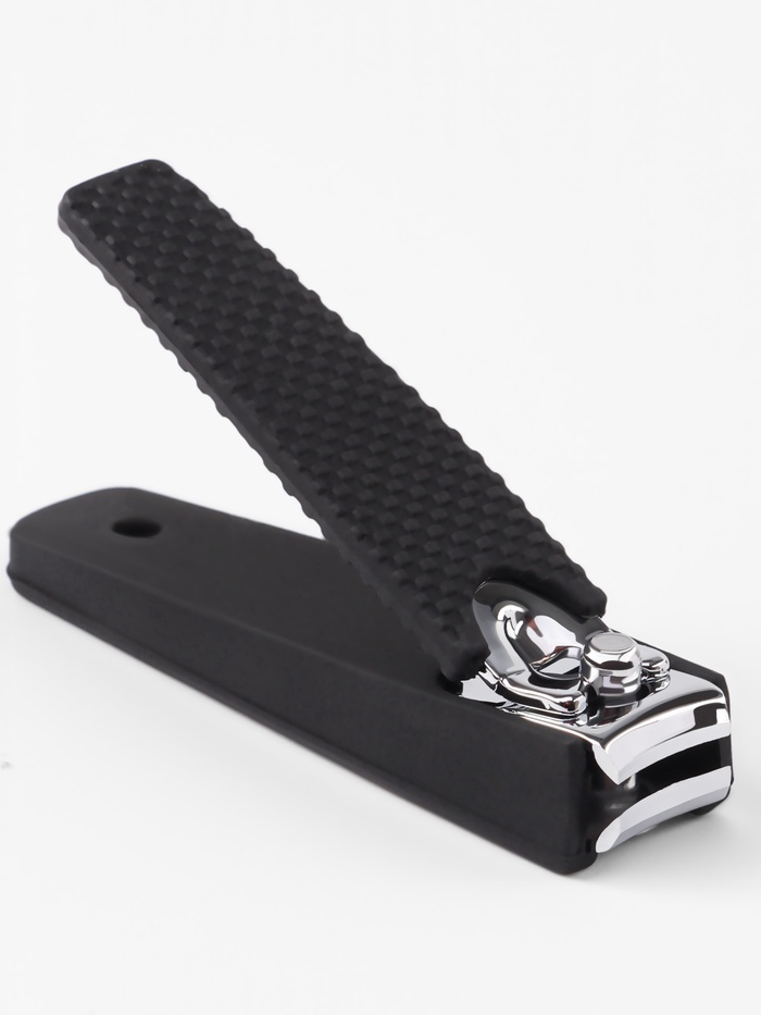 Кусачки книпсер маникюрные, 6.2×1.7 см, цвет чёрный, серебристый