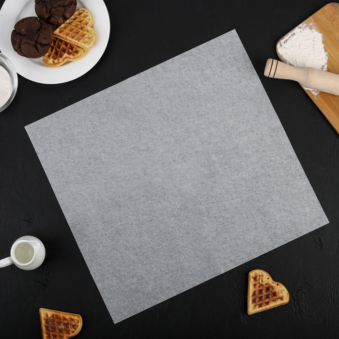 Бумага для выпечки силиконизированная Gurmanoff, 38×42 см, пергамент набор 5 листов, белая