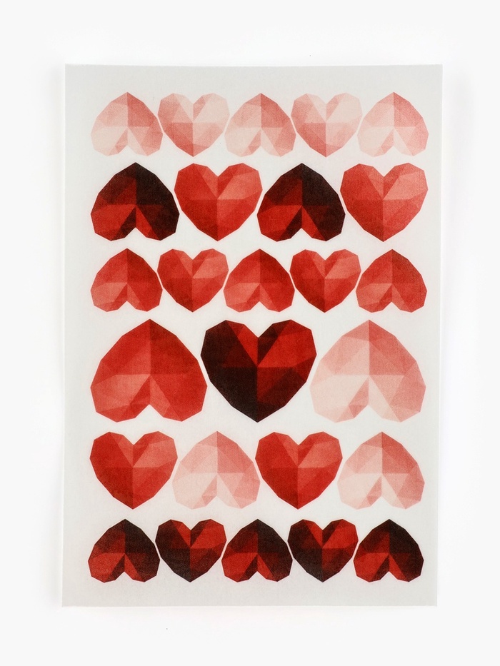 Вафельные картинки для украшения десертов и тортов «Сердечки», А5