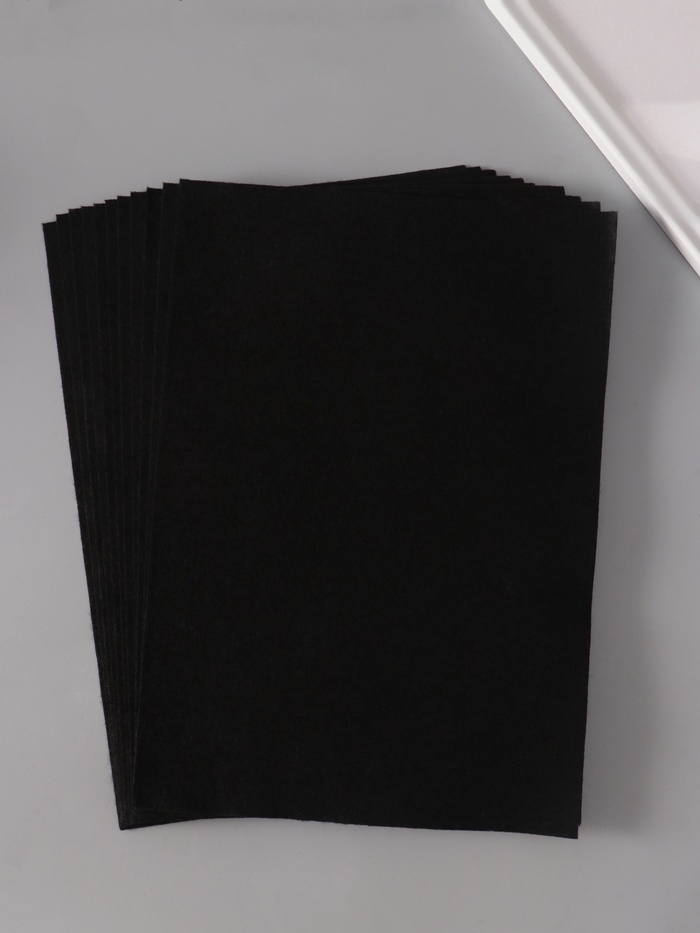 Фетр мягкий «Черный», 1 мм, (набор 10 листов), формат А4