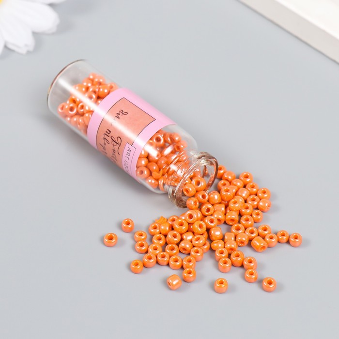 Бисер 6/0 в бутылочке «Охра», 20 г, керамический блеск, 6×2×2 см