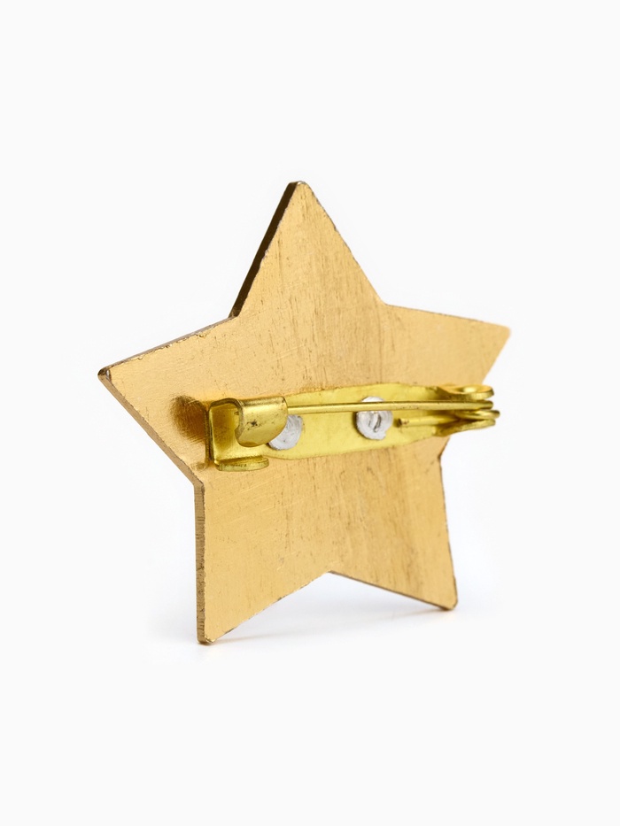 Значок «Октябренок», 3×3 см, красно-белый в золоте