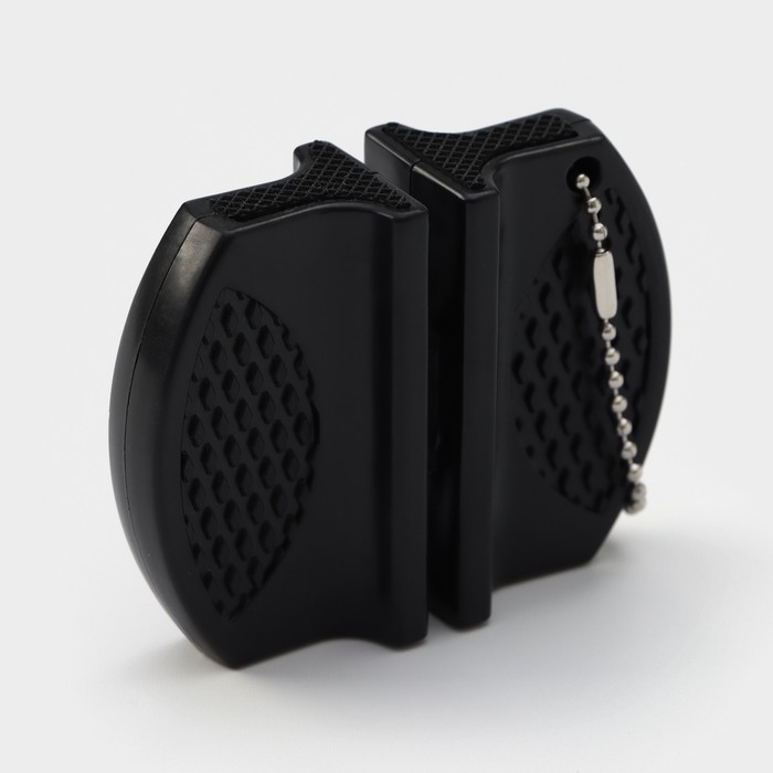 Заточка для ножей Доляна, 7.5×6×2.5 см, с 2 отделениями для стальных и керамических ножей, МИКС