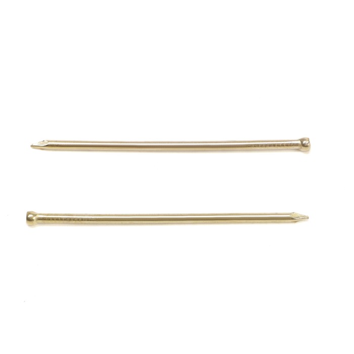 Гвозди СТРОЙБАТ, финишные, ГОСТ 7811-7035, латунированные, 1.4×40 мм, 40 шт.