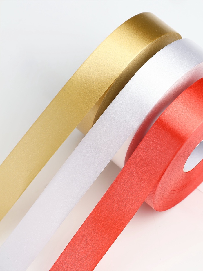 Лента для декора и подарков, МИКС белый, золотой, красный, 2 см × 45 м