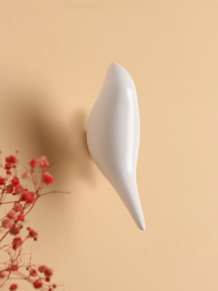 Декор настенный с вешалкой TAKE IT EASY «Птичка», панно, 13×4 см, белый