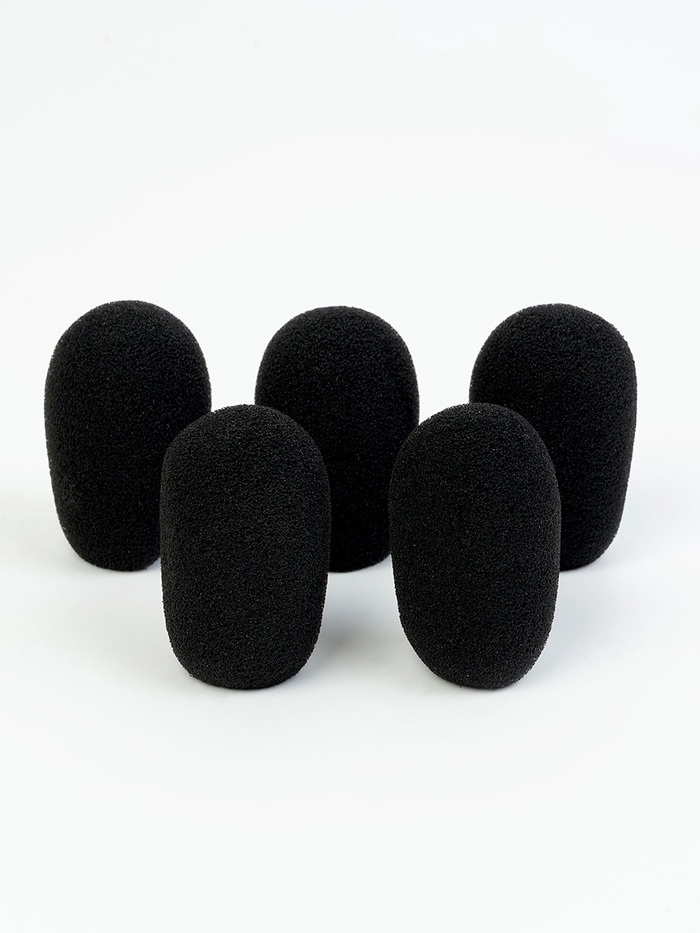 Ветрозащита для микрофона Music Life, черный, набор 5 штук, 3.5×3.5 см