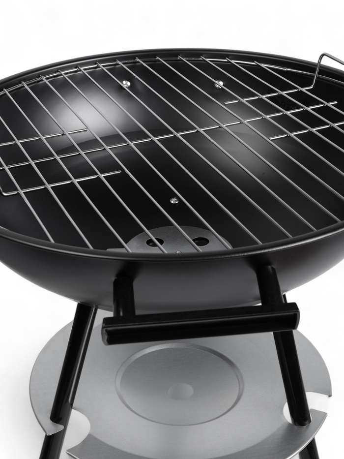 Барбекю с крышкой, на колёсах, d=44 см, h=65 см