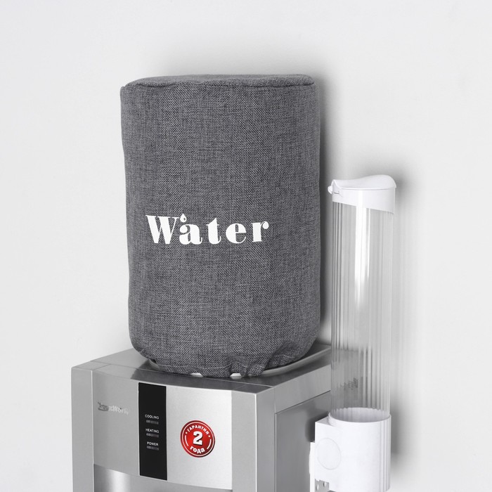 Чехол на бутыль для кулера Доляна Water, 19 л, 27×42×40 см, лён, серый