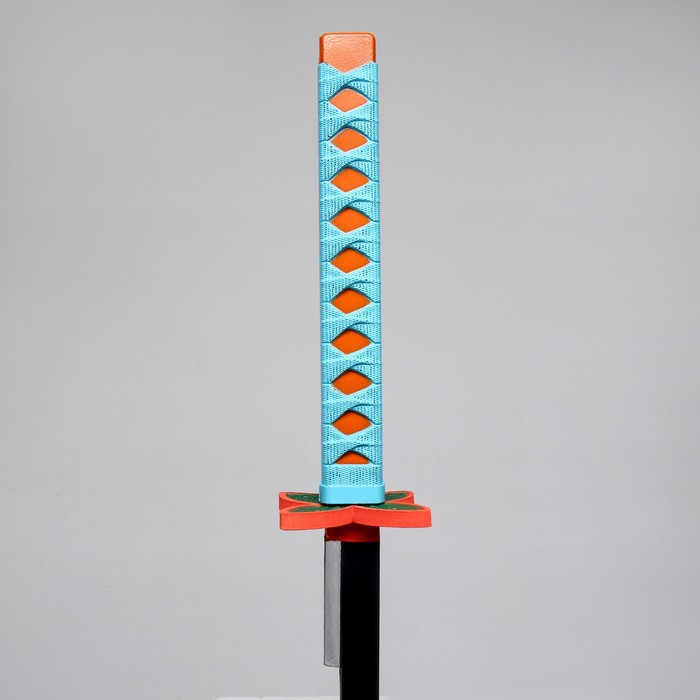 Макет оружия «Сувенирная катана Нобу», 102 см, чёрная с голубой рукоятью, пенополистирол