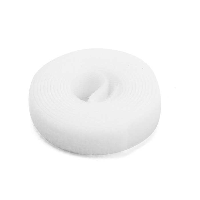 Лента-липучка для проводов 1000×10×1.5 мм ТУНДРА, белая, 1 шт.