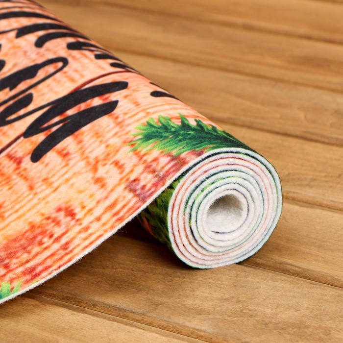 Коврик - лежак для бани и сауны с принтом «Хозяин Бани», 150×50 см, полиэфир, «Банная забава»