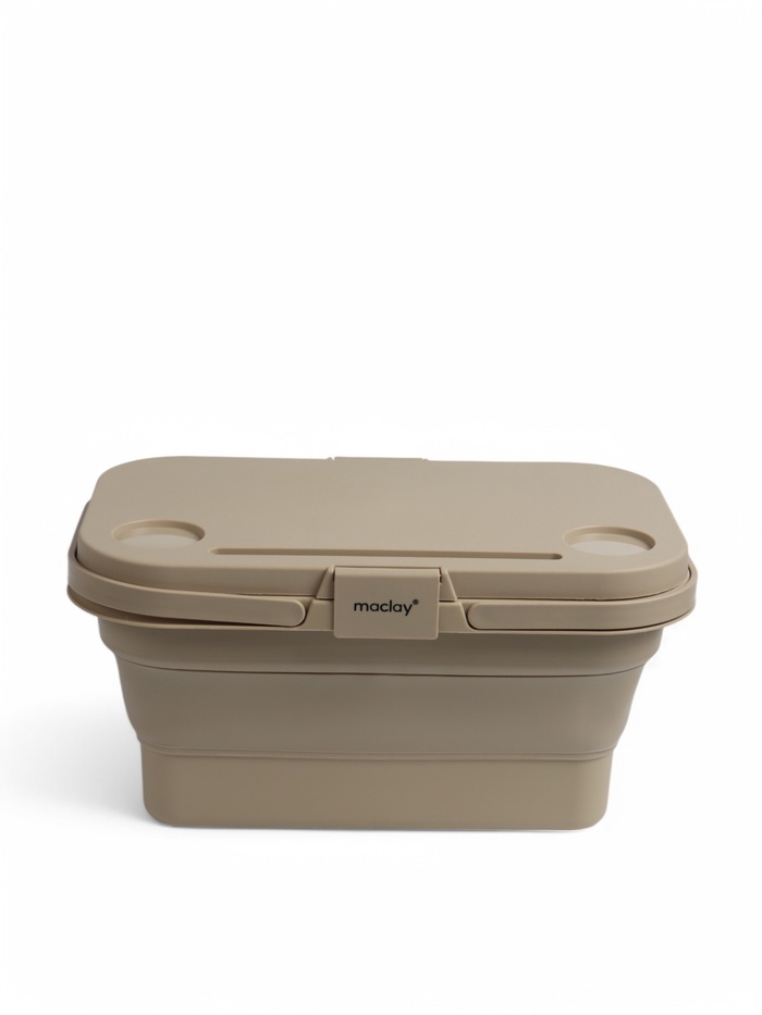 Корзина - столик maclay 2 в 1, складная, 47×28.5×23.5 см, бежевая