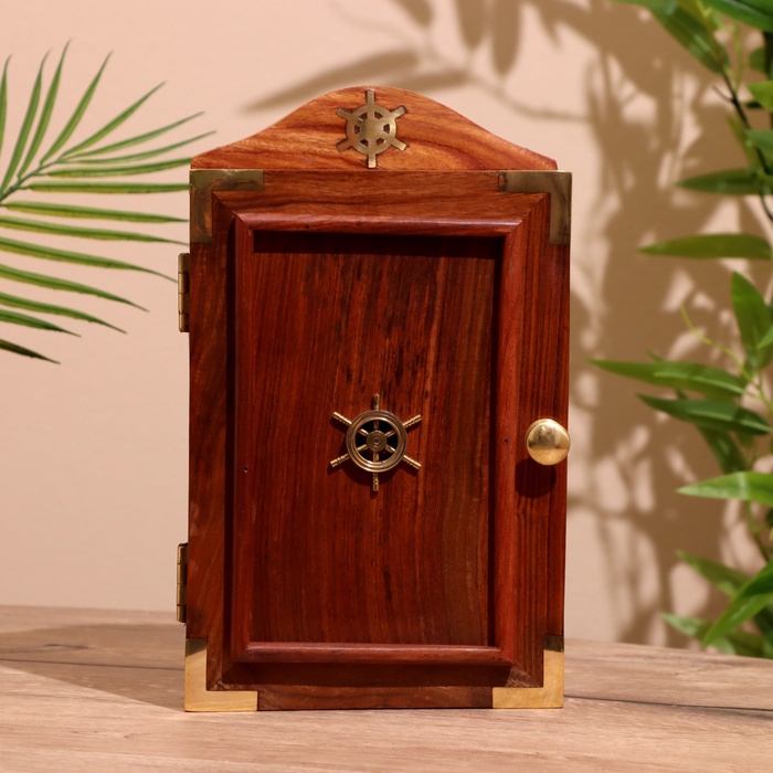 Ключница «Штурвал», 18×9×30 см, дерево шишам