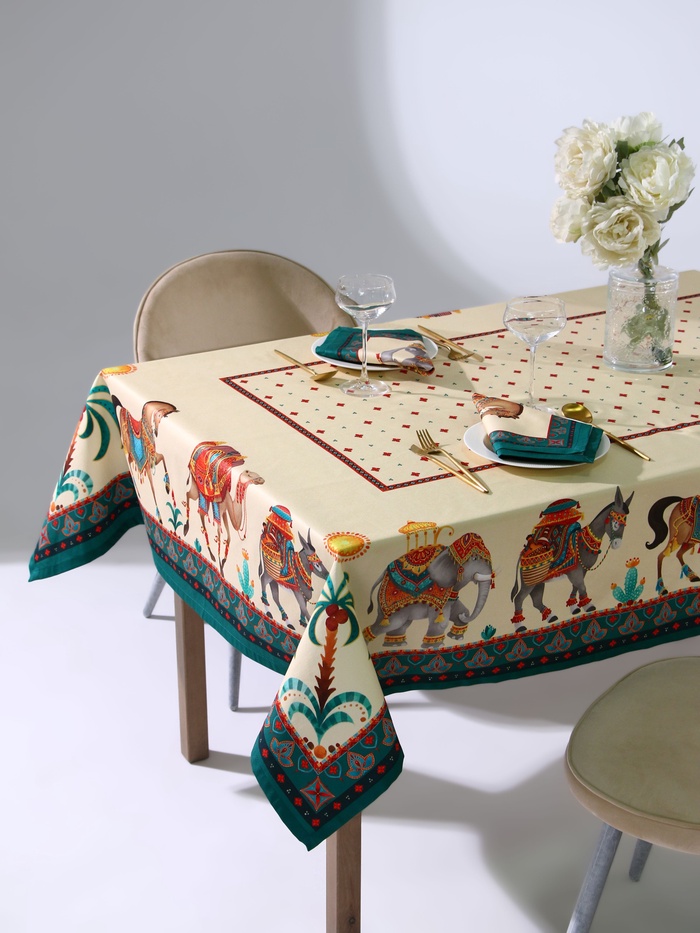 Кухонный набор «Этель. Нью-Дели»: скатерть 110×145±3 см, салф. 40×40 см-4 шт., 100% хлопок