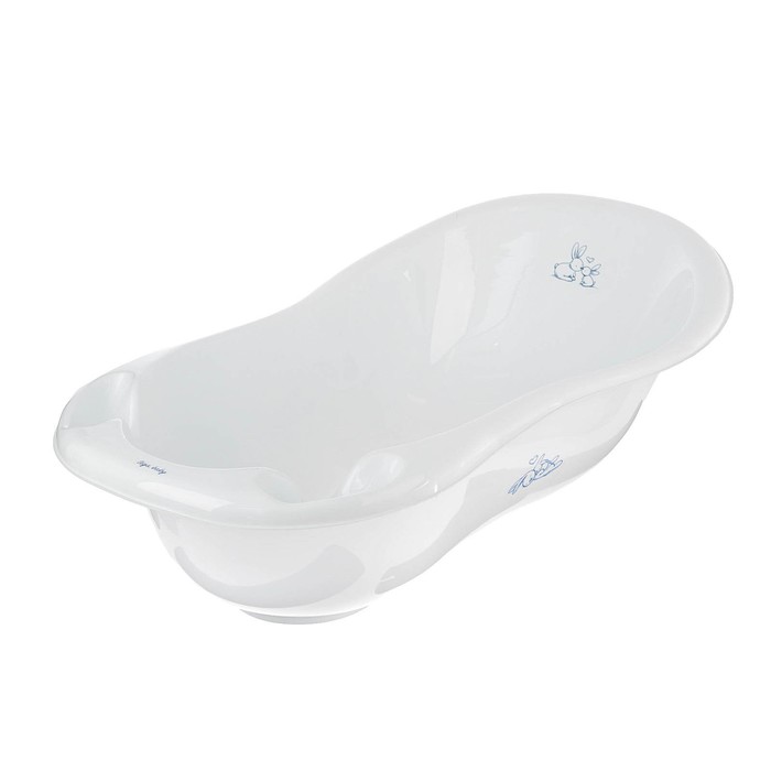 Ванна детская «Кролики» со сливом, 102 см, белая