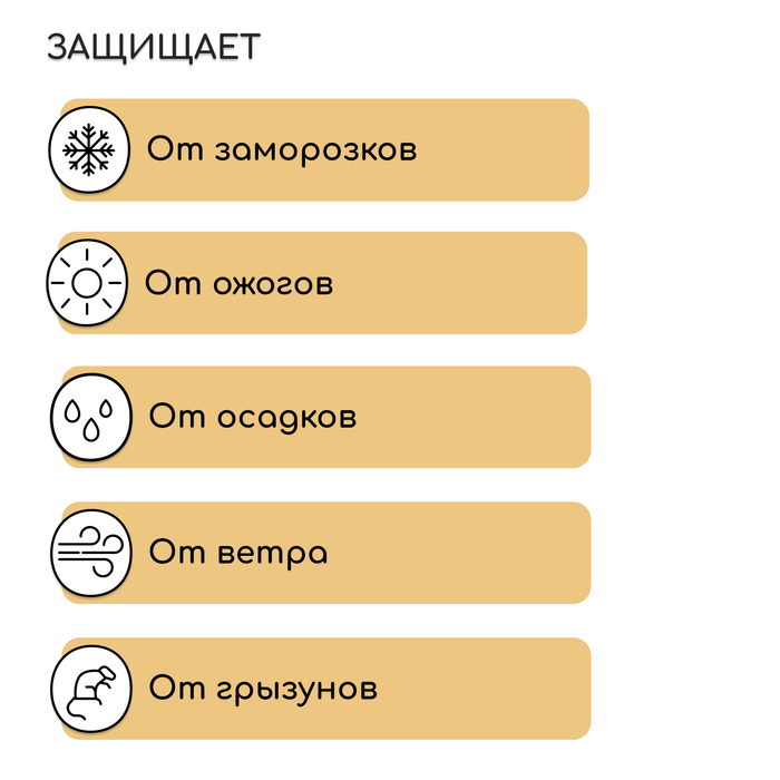 Чехол для растений, конус на завязках, 160×120 см, спанбонд с УФ-стабилизатором, плотность 60 г/м², МИКС, Greengo