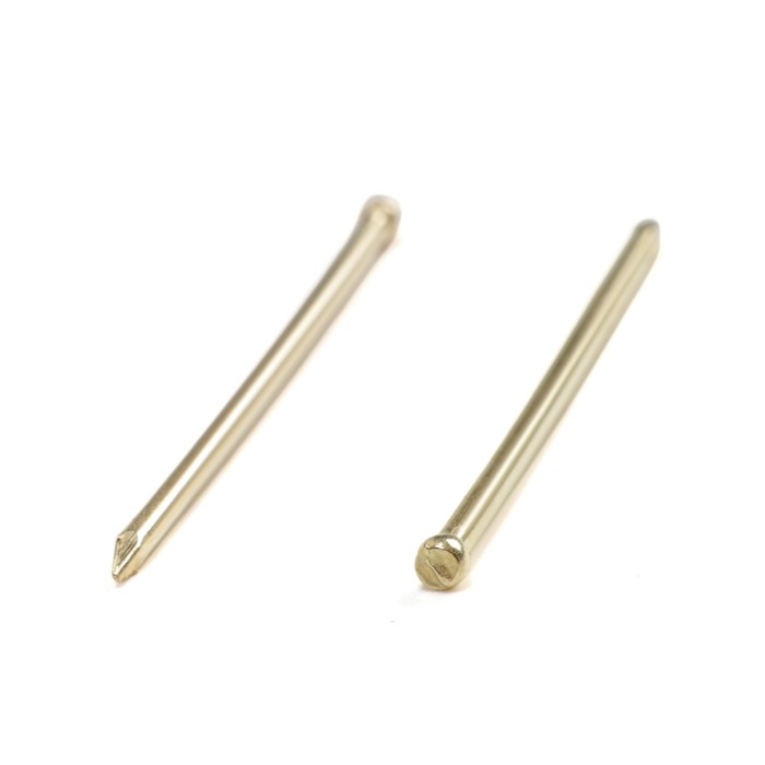 Гвозди СТРОЙБАТ, финишные, ГОСТ 7811-7035, латунированные, 1.4×40 мм, 40 шт.