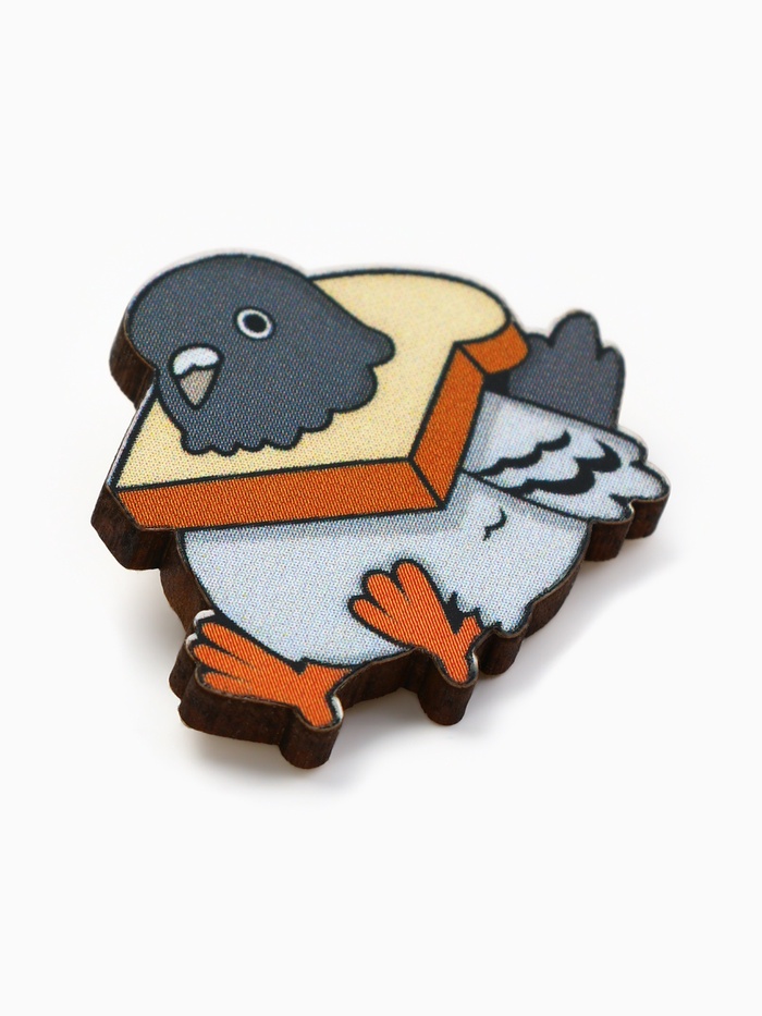 Значок деревянный «Голубь», 3.2×3 см