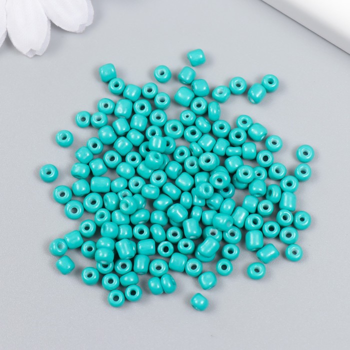 Бисер круглый 6/0 в бутылочке «Хвойно-зелёный», 20 г