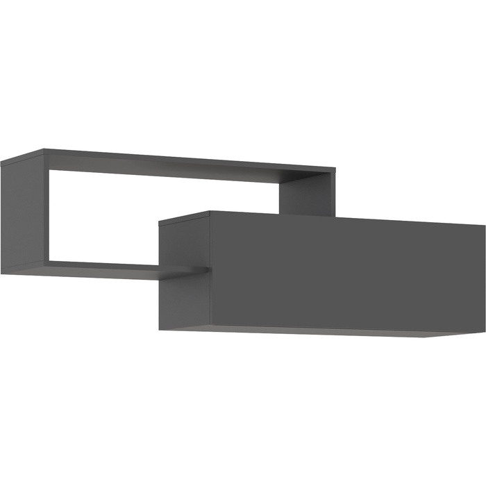 Гостиная «Норд», тумба 1500×350×330 мм, полка 1388×350×460 мм, цвет графит/графит