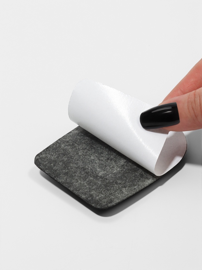 Подпяточники для обуви, клеевая основа, 8×6 см, пара, чёрные