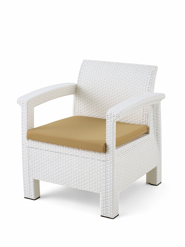 Набор садовой мебели «Калифорния», 3 предмета: 2 кресла, стол, белый