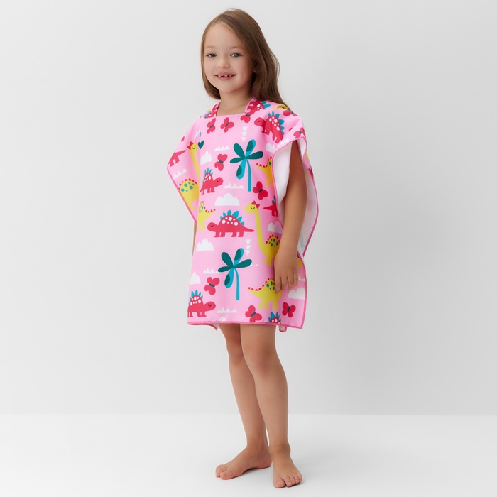 Полотенце - пончо детское LoveLife «Динозавры», 60×120 см
