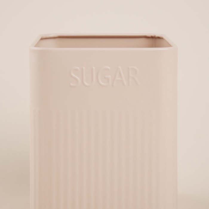 Банка для сахара «Сан-Лоренцо», 10×13 см, с бамбуковой крышкой, сталь, розовая