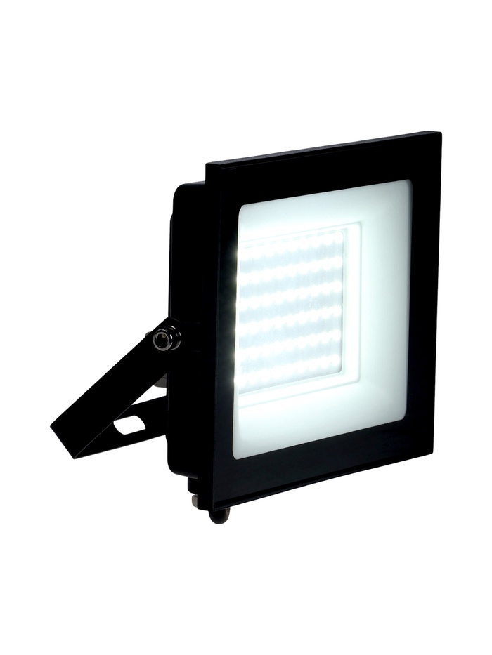 Прожектор светодиодный VKL Electric, 70 Вт, 8400 лм, 6500К, IP65, 220 В, чёрный, свечение холодное белое