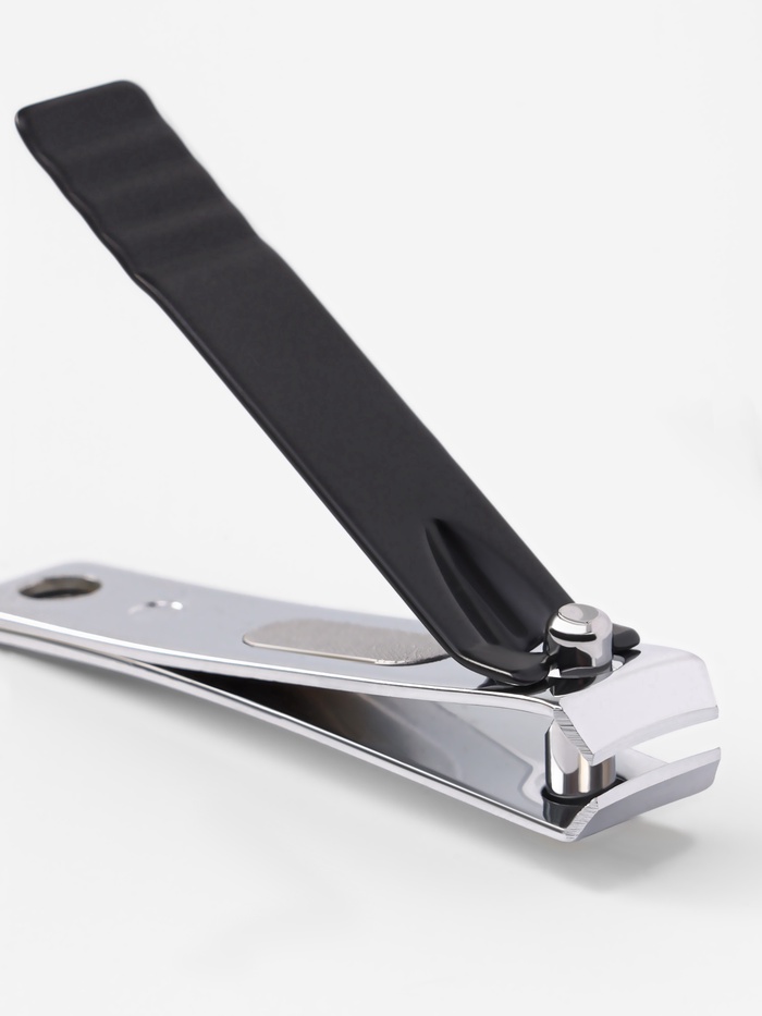 Кусачки книпсер маникюрные, 5.5 см, в коробке, цвет чёрный, серебристый