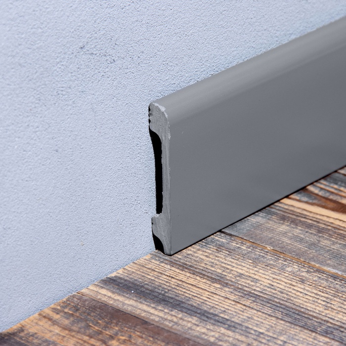 Плинтус напольный «Солид» 8 UHD 05/80, 13×80×2400 мм, цвет титан