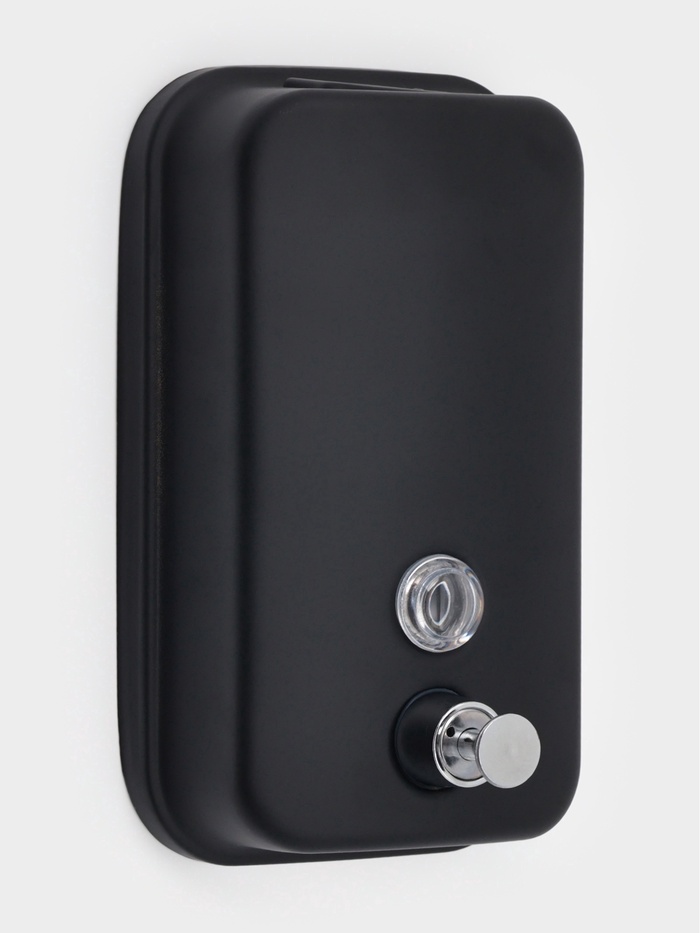 Диспенсер для жидкого мыла Stölz, механический, 800 мл, нержавеющая сталь, чёрный