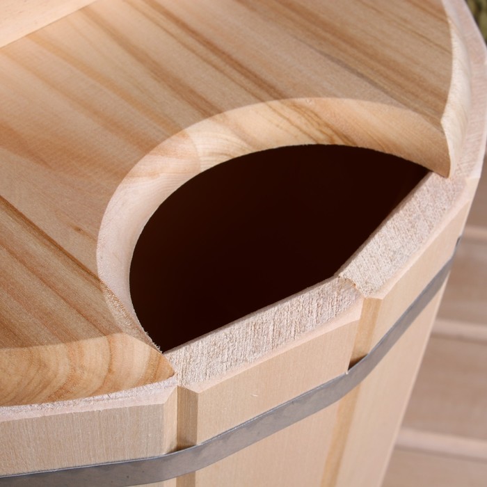 Запарник - ведро для бани и сауны, 12 л, липа, пластиковая вставка, «Добропаровъ»