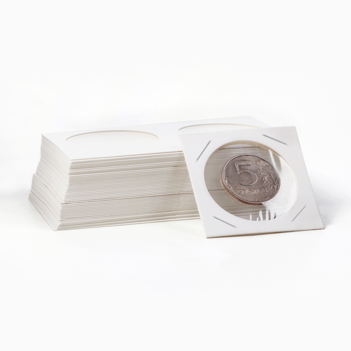 Набор холдеров для монет под скрепку, d=4 см, 50 шт.
