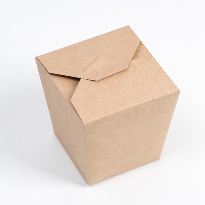 Коробка для лапши «ВОК» сборная, крафтовая, 10×10×10.5 см
