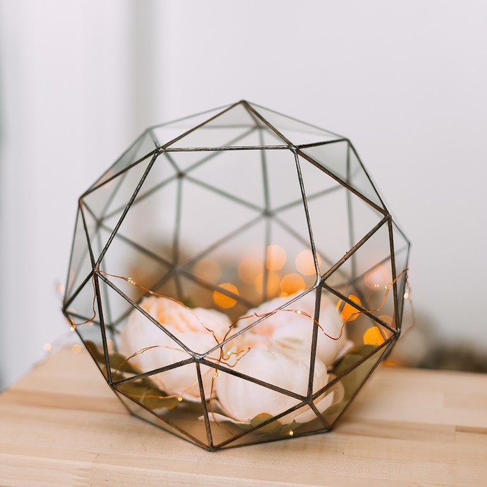 Флорариум «Сложный», стекло, швы медь