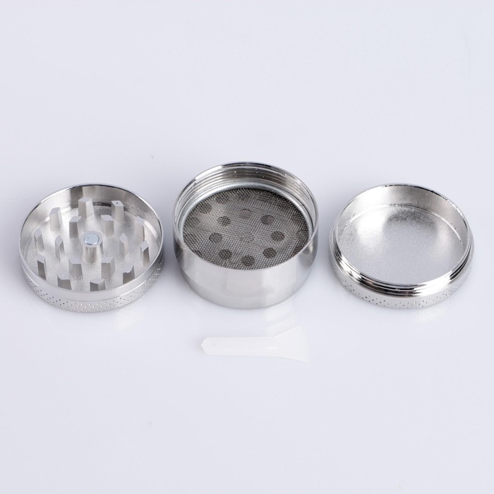 Гриндер для табака «Импхал», с ситом, 4×2.5 см, серебро