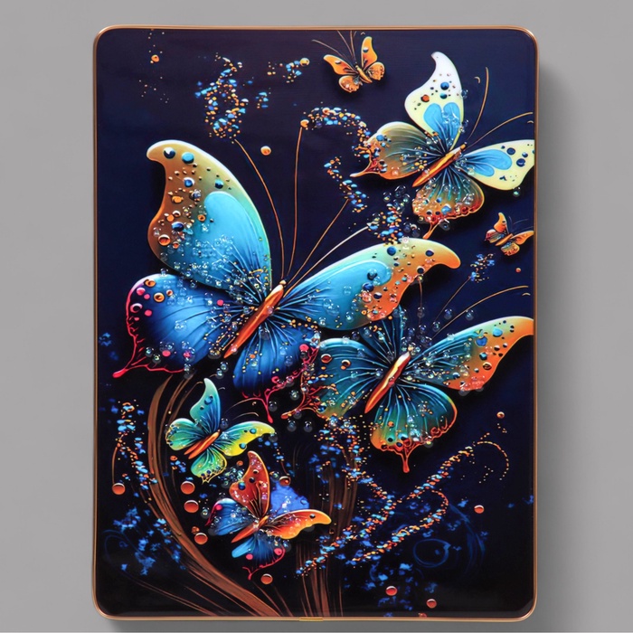 Картина акрил «Бабочки колор», 40×30 см