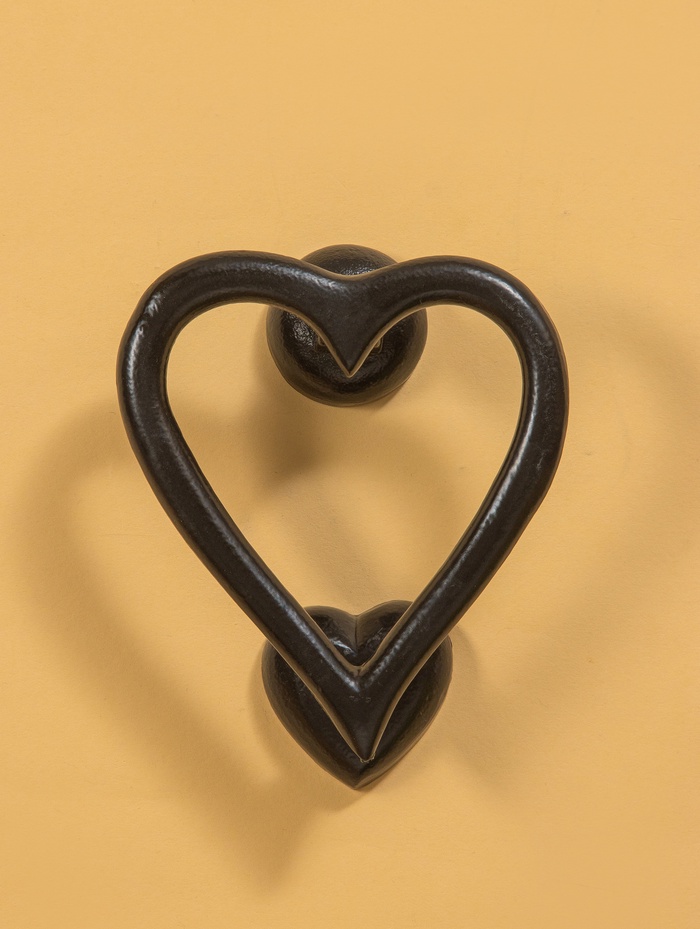 Дверной молоток «Сердце», 12×11 см