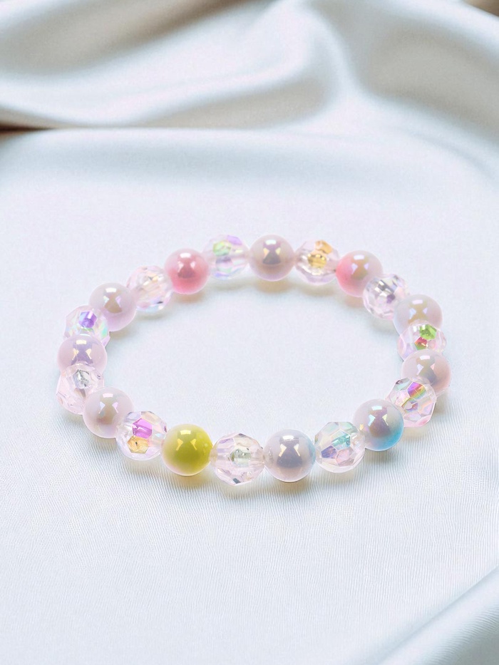 Браслет детский «Выбражулька. Гранёные кристаллы», d=5 см, фиолетовый