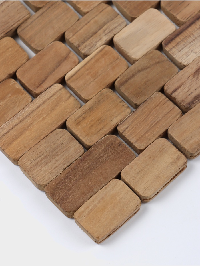 Коврик из тикового дерева, 30×20×0.7 см
