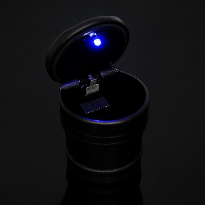 Пепельница автомобильная, с подсветкой, в подстаканник d=6 см